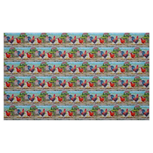 Liebliches Huhn Stoff (Fat Quarter (45,7 x 55,9 cm))