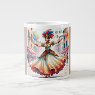 Liebliches Lady Dancing auf den Kanälen, Karneval Jumbo-Tasse