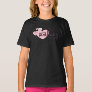 Liebliches Pink Hearts Happy Mother's Day Ringer S T-Shirt