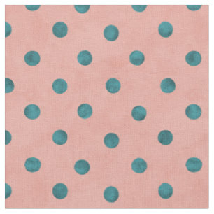 Liebliches Punkte-Muster in Blau und Rosa Stoff