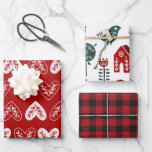 Liebliches Red Christmas Holiday Geschenkpapier<br><div class="desc">Liebliches Red Christmas Holiday Geschenkpapier.</div>