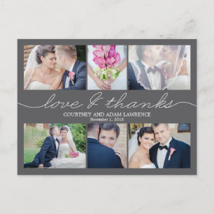Liebliches Schreiben Hochzeit Dankeschön Karte - G
