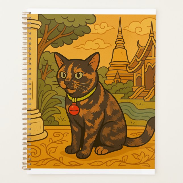 Liebliches Siam Cat Notebook Planer (Vorderseite)
