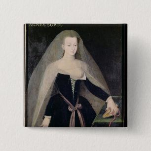 Liebling Agnes Sorel von Charles VII Button
