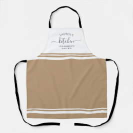 Liebling gebacken in Tan Französisch Streifen Schü Schürze