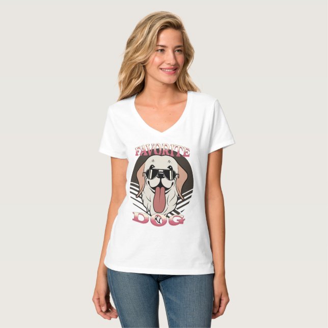 Liebling, lustiger niedlicher Hund, Mama/Papa T-Shirt (Vorderseite Vollansicht)