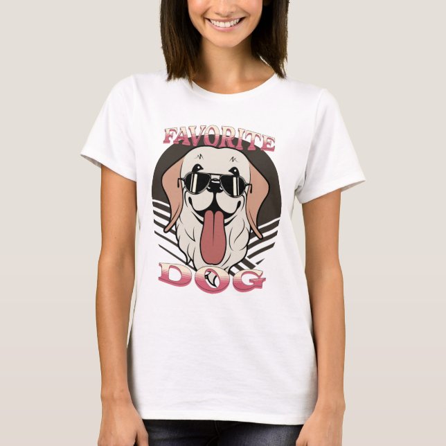 Liebling, lustiger niedlicher Hund, Mama/Papa T-Shirt (Vorderseite)
