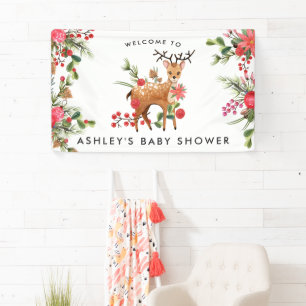 Liebling Rentiere Weihnachts-Baby-Shower-Empfang Banner