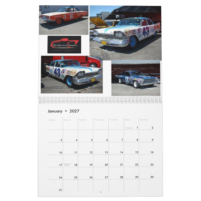 Lieblinge "VOM HISTORICS" in Laguna Seca Kalender (Jan 2027)