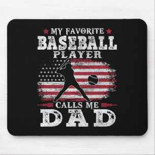 Lieblings-Baseballspieler nennt mich Dad USA-Flagg Mousepad
