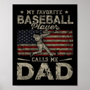 Lieblings-Baseballspieler nennt mich Papa am Vater Poster