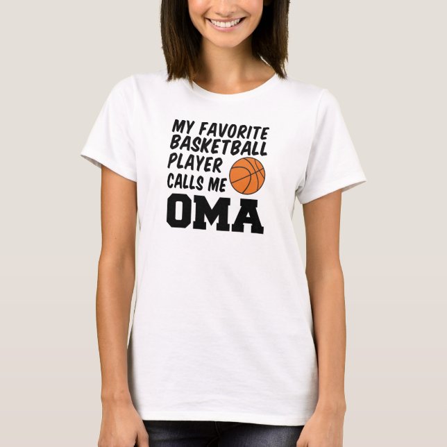 Lieblings-Basketball-Spieler ruft mich Oma T-Shirt (Vorderseite)