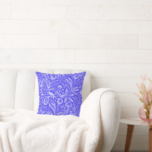 Lieblings-Blumenmuster, Periwinkle Blau, Kissen