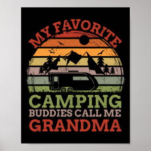 Lieblings-Camping-Kumpels nennen mich Oma Vatertag Poster
