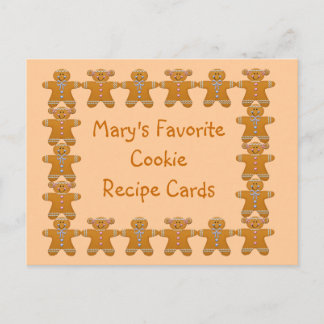 Lieblings-Cookie-Rezepte-Karten~Gingerbread~benutz Postkarte
