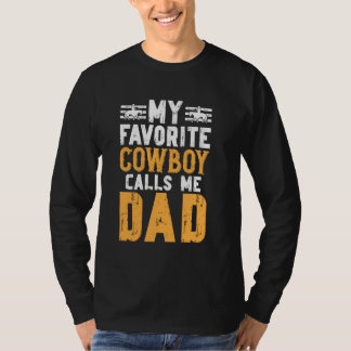 Lieblings Cowboy nennt mich Vater Rodeo Vater eine T-Shirt