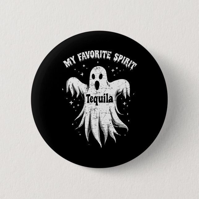 Lieblings-Geist Tequila Drink Ghost Halloween C Button (Vorderseite)