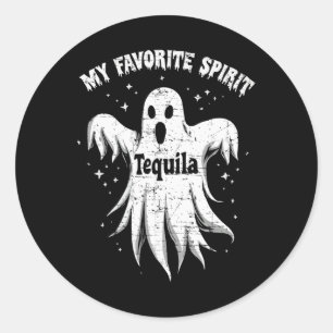 Lieblings-Geist Tequila Drink Ghost Halloween C Runder Aufkleber