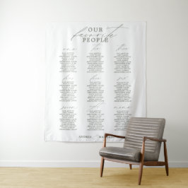 Lieblings-Green Sage-Hochzeitstabelle Wandteppich