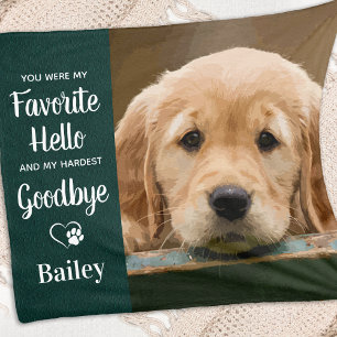 Lieblings-Hallo Hardest Goodbye Custom Pet Memoria Fleecedecke