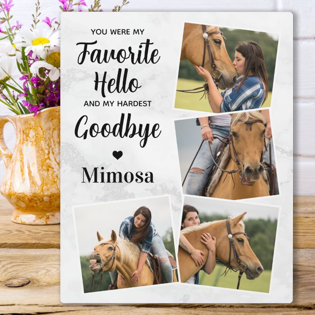 Lieblings-Hallo Hardest Goodbye Custom Pet Memoria Fotoplatte (Von Creator hochgeladen)