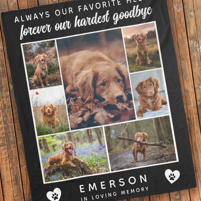 Lieblings-Hallo Hardest Goodbye Dog Foto Collage Fleecedecke (Von Creator hochgeladen)