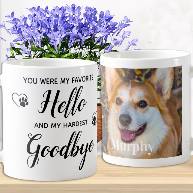 Lieblings-Hallo Hardest Goodbye Foto Memorial Kaffeetasse (Von Creator hochgeladen)