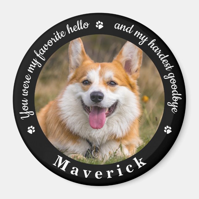 Lieblings-Hallo Hardest Goodbye Foto Memorial Magnet (Vorne)