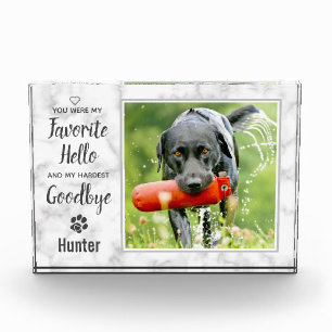 Lieblings-Hallo Hardest Goodbye Pet Memorial Fotoblock
