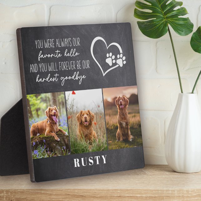 Lieblings-Hallo Hardest Goodbye Pet Memorial Fotoplatte (Von Creator hochgeladen)