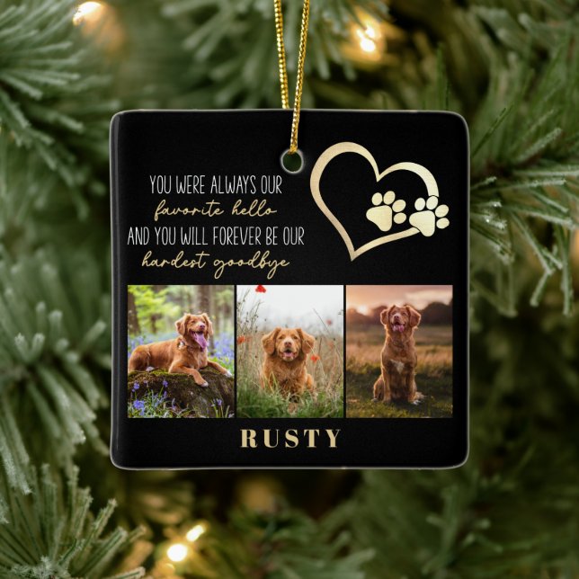 Lieblings-Hallo Hardest Goodbye Pet Memorial Keramikornament (Baum)