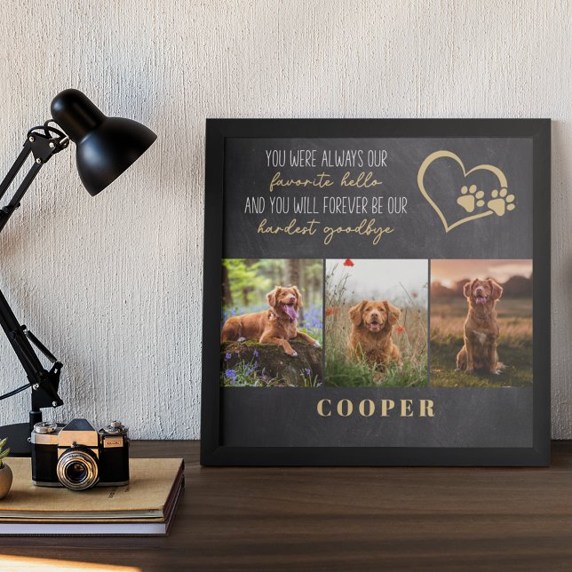 Lieblings-Hallo Hardest Goodbye Pet Memorial Poster (Von Creator hochgeladen)