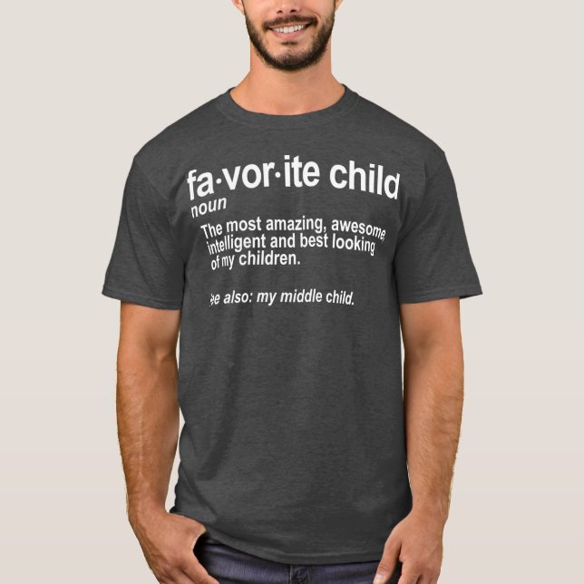 Lieblings-Kinderdefinition Witzige Mama und Vater T-Shirt (Vorderseite)