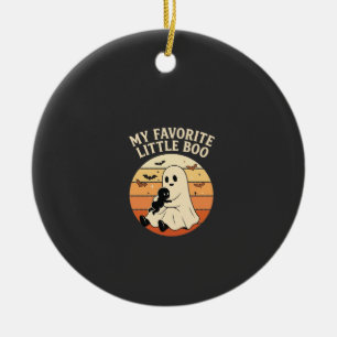 Lieblings kleiner Boo Halloween-Geist Baby Retro-S Keramik Ornament