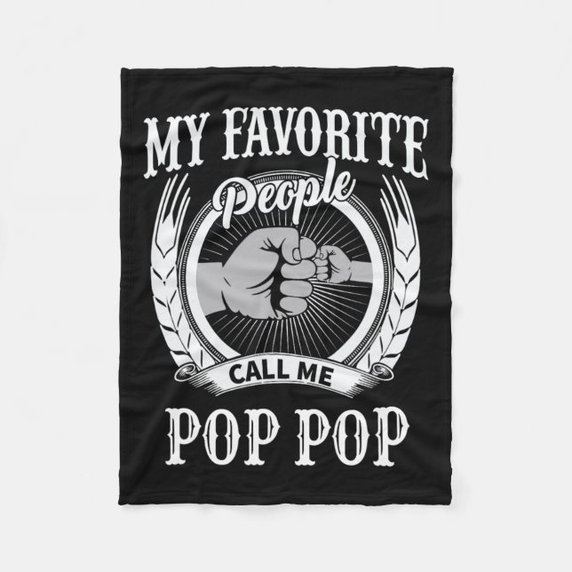 Lieblings-Leute nennen mich Pop Pop Opa Fleecedecke (Vorderseite)