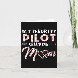 Lieblings-Pilot ruft Mama Blumen-Design Muttertag Karte