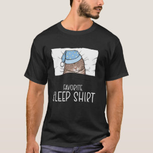 Lieblings-Schlaf-Shirt Scottish Fold Katze, dösen T-Shirt