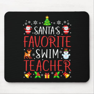 Lieblings-Schwimmlehrer von Santa Weihnachten Matc Mousepad
