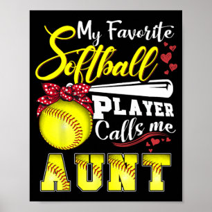 Lieblings-Softballspieler nennt mich Tante Tee Müt Poster
