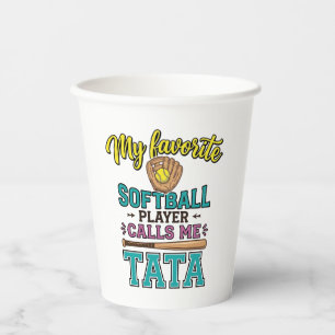 Lieblings- Softballspieler nennt mich TATA-Shirt-D Pappbecher
