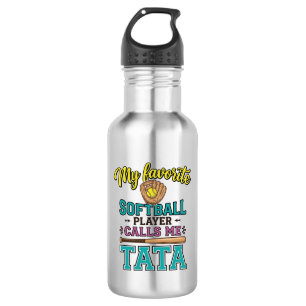 Lieblings-Softballspieler nennt mich TATA-Shirt-De Edelstahlflasche