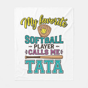 Lieblings-Softballspieler nennt mich TATA-Shirt-De Fleecedecke