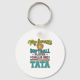 Lieblings-Softballspieler nennt mich TATA-Shirt-De Schlüsselanhänger