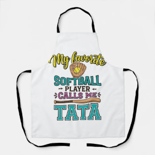 Lieblings-Softballspieler nennt mich TATA-Shirt-De Schürze