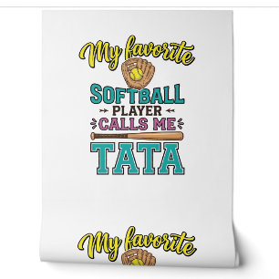 Lieblings-Softballspieler nennt mich TATA-Shirt-De Tapete