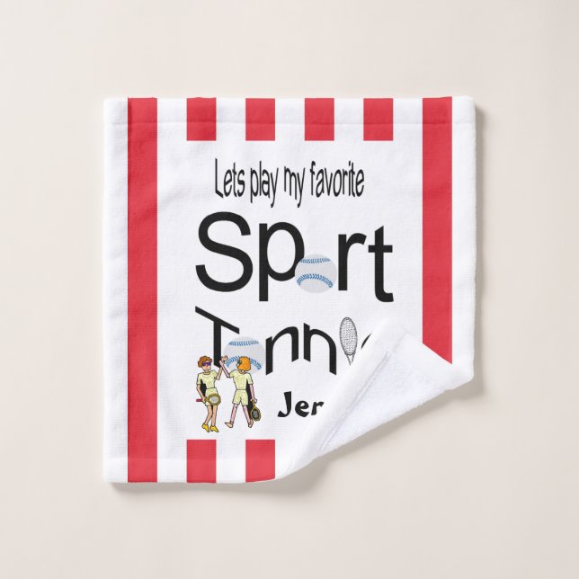 Lieblings-Sport-Bad Handtuch Sets Tennis (Waschlappen)