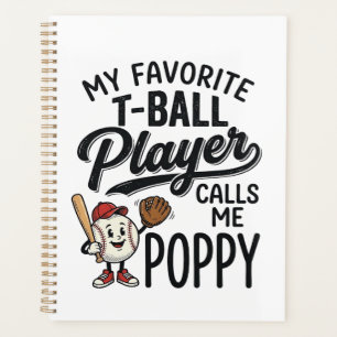 Lieblings-T-Ball-Spieler nennt mich Poppy-Shirt-De Planer