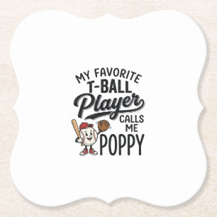 Lieblings-T-Ball-Spieler nennt mich Poppy-Shirt-De Untersetzer