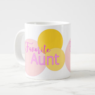 Lieblings-Tante mit bunten Blasen Jumbo-Tasse