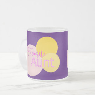 Lieblings-Tante mit bunten Blasen Kaffeepause Tass Mattglastasse